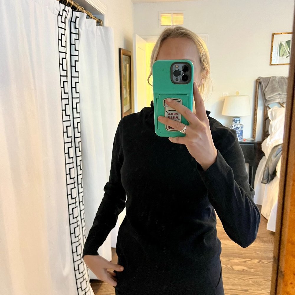 J. Crew Ruffle Neck Sweater Black - Size small